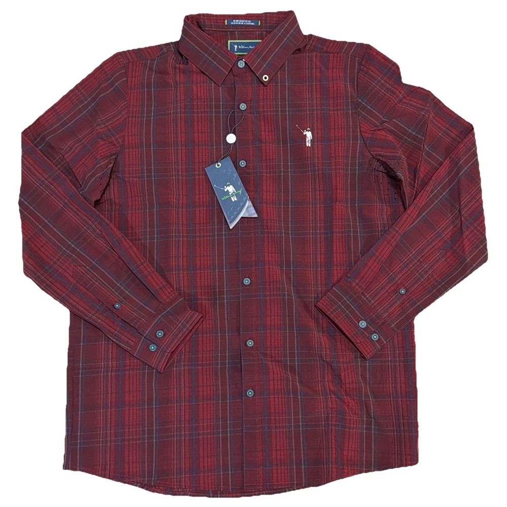 William Murray The‎ Irreverent Red Plaid Button Down Long Sleeve Men Small Shirt